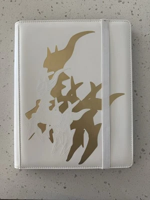 Pokemon Arceus Ultra Pro White Binder with Gold (20) 9 Pocket Page Used - Image 1 of 4