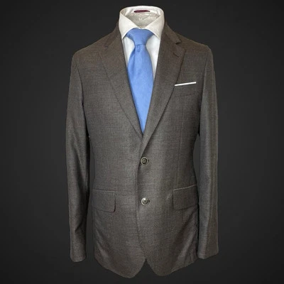 Chaqueta Blazer Hackett Para Hombre Marrón Tejido de Cesta Verano 38R Nueva con Etiquetas Boda  Foto 1 de 4