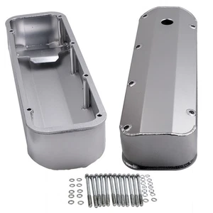 Silver Valve Covers For Ford Bbf 429 460 Engines V8 Big Block Aluminum W/ Bolts - Picture 1 of 19