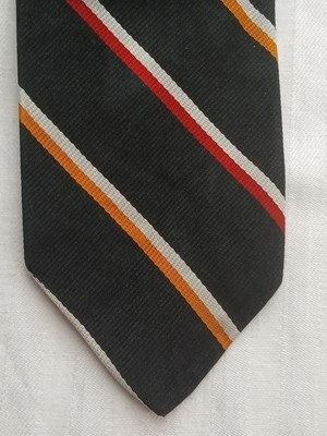 Pick-Smith LTD/Corbata Negra con Raya Diagonal Dorada Roja/ Elegante, Negocios, Formal Foto 1 de 4