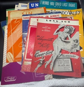 Vintage Sheet Piano Music Lot 15 - Picture 1 of 8