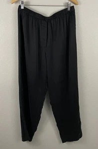 Pigiama Lunya donna L nero 100% seta lavabile pantalone salotto - Foto 1 di 5
