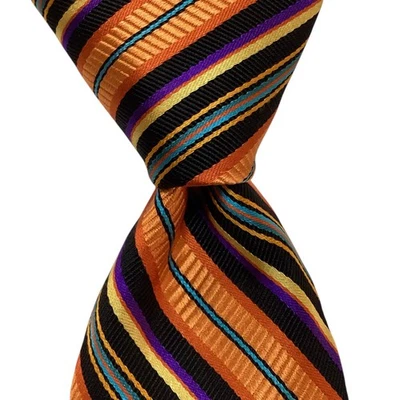 Corbata de seda JZ RICHARDS Panache SIXFOLD RAYAS multicolor usada en excelente estado rara Foto 1 de 4