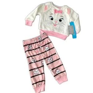 Disney Girl's Pajamas Maria Aristocats Cat Pink White 2 Piece Size 2T NWT - Picture 1 of 8
