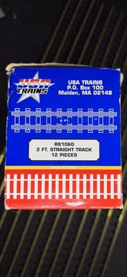 ⭐️⭐️USA Trains R81060 24" STRAIGHT BRASS TRACK/12pcs LIGHTLY USED LOOK 👀⭐️⭐️ - Image 1 of 4