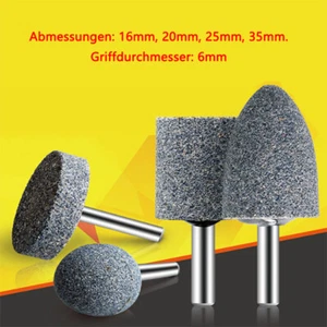 6mm Schaft Schleifstifte 16-35mm Schleifstein Schleifer für Bohrmaschine Metall - Picture 1 of 11