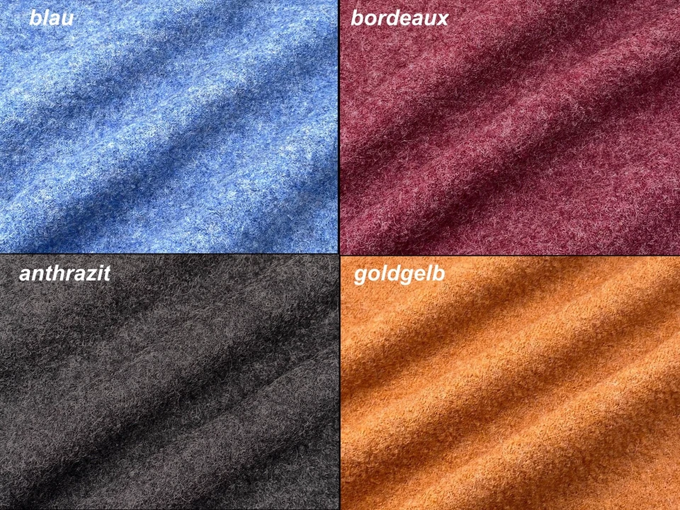 Walkloden Schurwolle gekochte Wolle meliert 4 Farben Breite 140 cm ab 50 cm - Bild 1 von 1
