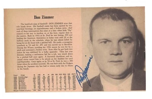 Don Zimmer Signed Autographed Photo Brooklyn Dodgers 1957 Yearbook - Picture 1 of 1