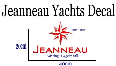 Jeanneau Yacht Aufkleber/Vinyl für Boote/Yachten - Bild 1 von 3