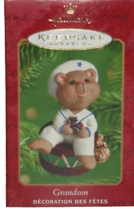 Hallmark Grandson Ornament 2001 Christmas Holiday Bera Vintage - Picture 1 of 2