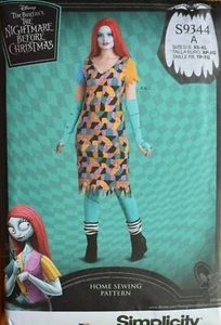 SIMPLICITY PATTERN 9344 NIGHTMARE SALLY MISSES SIZES XS SM MD LG XLG UNCUT - Picture 1 of 2