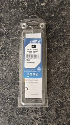 Crucial CT12864AC667 - 1 x 1 GB, PC2-5300 (DDR2-667), 667 MHz, SO DIMM - Image 1 of 2