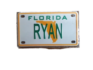 Florida Mini Metal License Plate for Bicycle RYAN - Picture 1 of 2