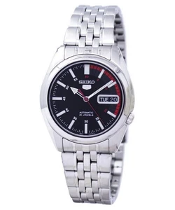 Reloj Seiko 5 Automático SNK375K1 21 Joyas Esfera Negra SNK375 - Imagen 1 de 6