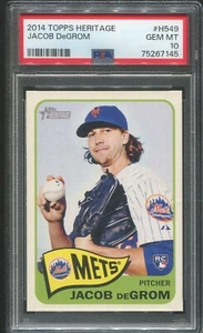 2014 Topps Heritage Jacob DeGrom RC #H549 (NETS) PSA 10 - Picture 1 of 2
