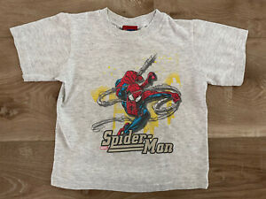 Vintage 2004 Marvel Spider-Man Graphic T Shirt Youth Size 4T Gray