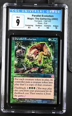 PARALLEL EVOLUTION Torment Foil Rare CGC 9 MTG [Nostalgium] - Image 1 of 2