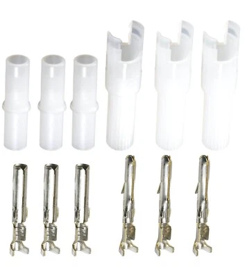 TE CONNECTIVITY AMP CONNECTORS TE/AMP 1 Pin Male & Female Connector, Commercial MATE-N-LOK Free Hanging (3 Set)