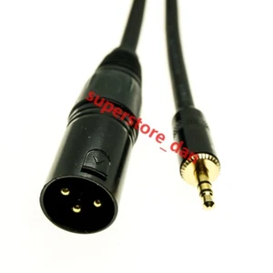 XLR 3-Pin Male to 3.5mm 1/8" Stereo Plug Shielded Microphone Mic Cable Golden - Picture 1 of 4