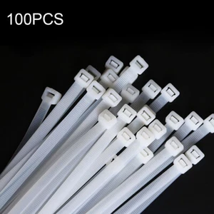 100pcs Cable Zip Ties White Heavy Duty 24" Wire Ties 175 Pounds Tensile Strength - Picture 1 of 11