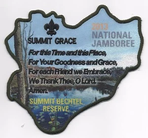 Parche de chaqueta National Jamboree 2013 grande "Summit Grace", ¡como nuevo! - Imagen 1 de 1