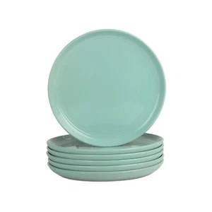 Double Line 8.25" Salad Plate Set of 6 Seafoam - Picture 1 of 6