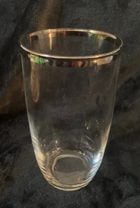 Vintage Clear Glass With Platinum Trim...Federal Glass?? - Picture 1 of 4
