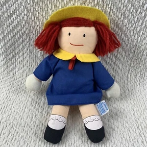 Vintage 1990 Eden Madeline Plush Doll Yarn Hair Blue Dress 9” Soft Body Stuffed - Picture 1 of 15