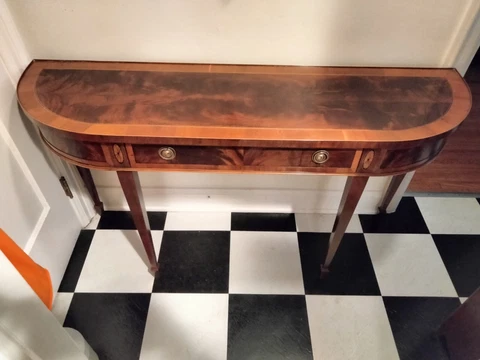 Hekman Inlaid Mahogany Sofa/Console Table Cover