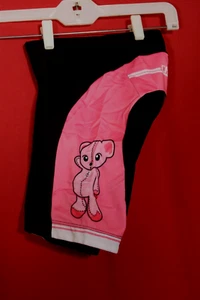 Cheji Cycling Bicycle Padded Shorts Girls XL Teddy Bear Pink Black White - Picture 1 of 12