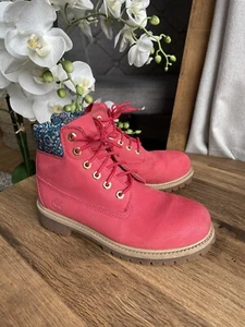 Timberland Girls Boots Premium Waterproof 6-inch Leather UK 2 Autumn Winter - Picture 1 of 12