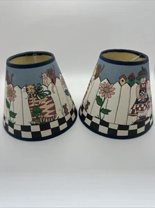 Vintage Alma Lynne Cat Lamp Shade 4" Tall - Gardner Cat & Mouse - TWO - Picture 1 of 6