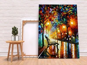 Leonid Afremov Loneliness Autumn Colourful Canvas Living Room Wall Art Print - Picture 1 of 8