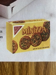 Vintage Magazin Anzeige Nabisco Minizza Crackers 1987, süße Pizza Snack Essen - Bild 1 von 2