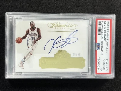 25/25 ≈1/1 2015-16 Panini Flawless Kevin Durant Autographs Auto PSA 10 Mt POP 1 - Image 1 of 2