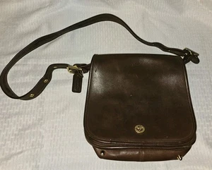 Authentic Vintage Coach Stewardess Crossbody 9525 Bag In Mahogany Leather  - Picture 1 of 11