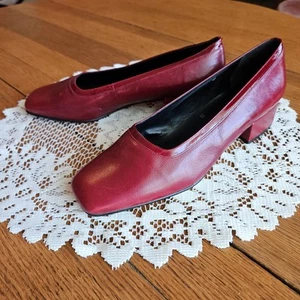 Enzo Angiolini Red Leather Loafer Women Shoes- Size 8.5 - Picture 1 of 8