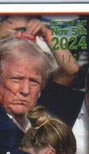 2024 DECISION DONALD TRUMP ASSASSINATION ATTEMPT CARD GREEN FOIL #1/2 RARE SSP - Picture 1 of 4