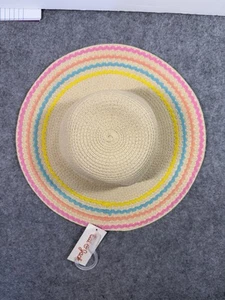 TARGET Girls Straw Beach Pool Hat Rainbow Panama Hat, Vacation Toddler Girl Size - Picture 1 of 1