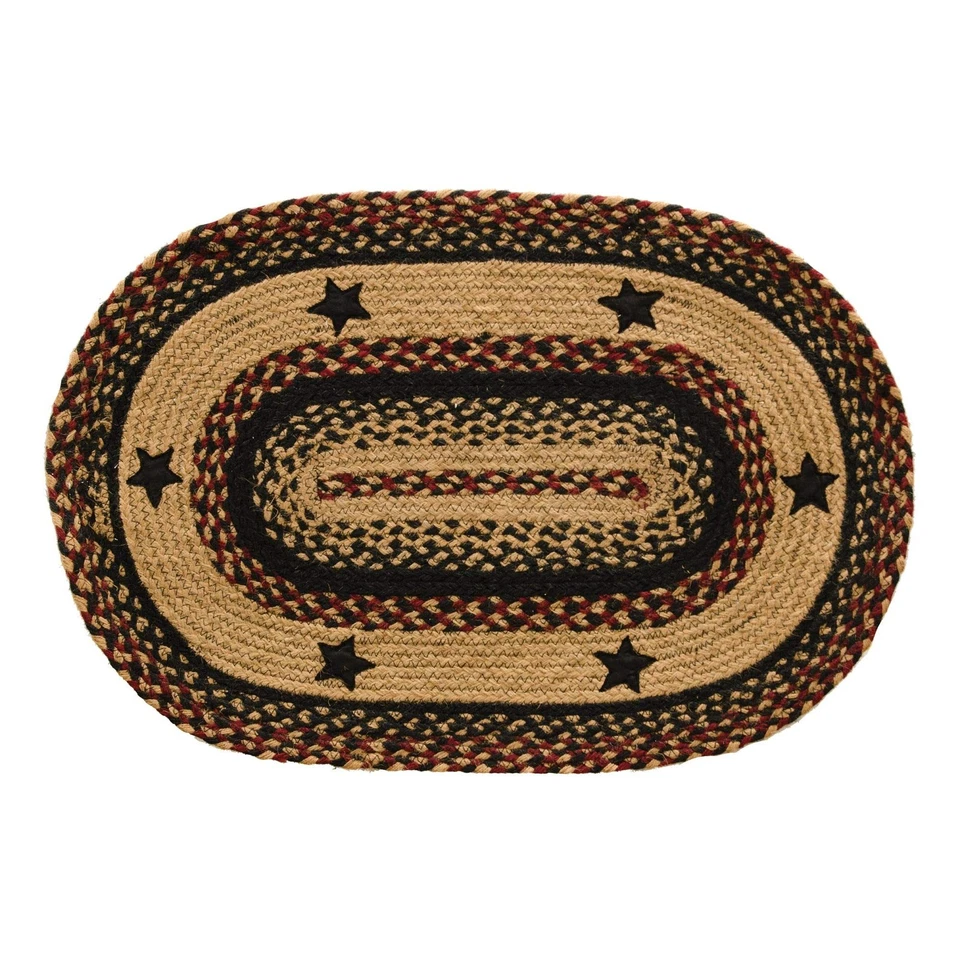 BlackBerry Star Braided 3 5 Foot Oval Rug, 36" x 60", Multicolor - Image 1 of 1