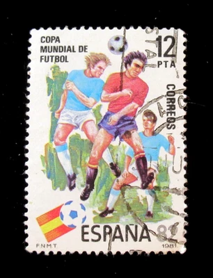 Estampillas de España Scott 2234 futbolistas 12 pta 1981 usadas NG Foto 1 de 2