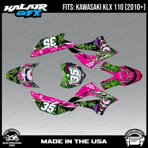 Graphics Kit for Kawasaki KLX110 KLX110R/RL (2010-2024) Jester - MAGENTA - Picture 1 of 4