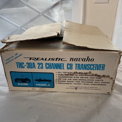 Realistic Navaho TRC 30A CB Base Station Transceiver 23 Channel Radio - Image 1 of 4