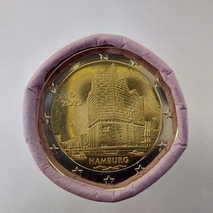 2 Euro Münzrolle Hamburg 2023 A Berlin Elbphilharmonie 25 x 2€ 50€ Sichtrolle ✅✅ - Bild 1 von 3