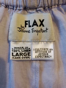 Pantalones Cortos FLAX by Jeanne Englehart Lino Púrpura Talla Grande - Imagen 1 de 9