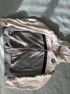 Sudadera con capucha blanca para hombre BMW Motorsport cremallera completa talla grande blanca Foto 1 de 4