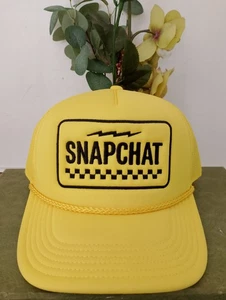 Snapchat Trucker Hat Snap Back Mesh Foam Rope Retro NWOT. - Picture 1 of 8
