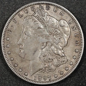 1897-o Morgan Silver Dollar.  "Perfect"  XF.  184027 - Picture 1 of 2