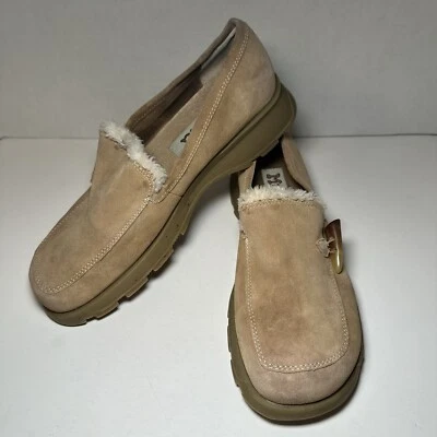 Women's Vintage Mudd "Kin" Slip on Tan Suede Platform Loafers Size 10 - Image 1 of 4