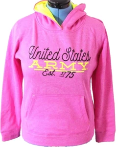 NEW United States US Army J.America Pullover Pink Sweatshirt Hoodie Women's M - Picture 1 of 8